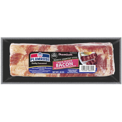 Plumrose Premium Thick Sliced Hearty Country Style Bacon 20 Oz Pack