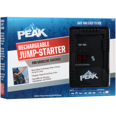 Peak Rechargeable Jump-Starter for Gasoline Engines Box