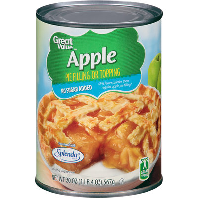 Great Value™ Apple No Sugar Added Pie Filling or Topping 20 oz. Can