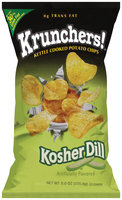 Krunchers!® Kettle Cooked Potato Chips Kosher Dill 8 oz.