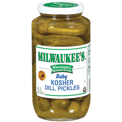 Milwaukee's Kosher Baby Dill Pickles 32 Fl Oz Jar