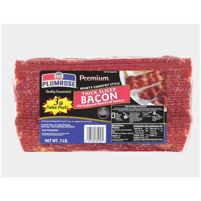 Plumrose Hearty Country Style Thick Sliced Bacon