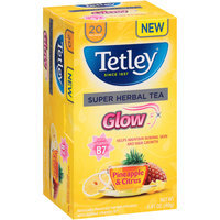 Tetley® Glow Pineapple & Citrus Super Herbal Tea Bags 20 ct Box