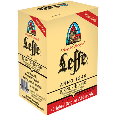Leffe Blonde Beer 1 Pint, 9.36 Fl Oz 6 Pk Glass Bottles