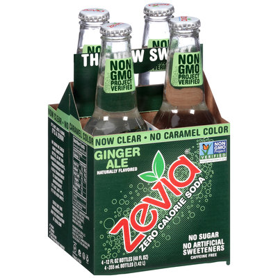 Zevia® Zero Calorie Ginger Ale 4-12 fl. oz. Glass Bottles