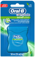 Oral-B Complete Satin Floss Mint 55 yd Carded Pack