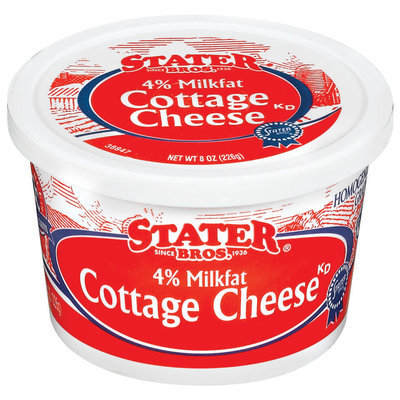 Stater Bros. 4% Milkfat Cottage Cheese 8 Oz Tub