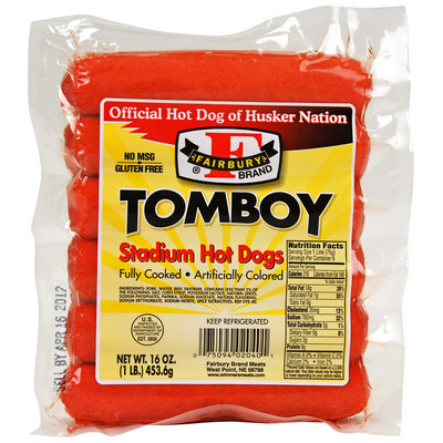 Fairbury Brand® Tomboy Stadium Hot Dogs 16 oz. Package