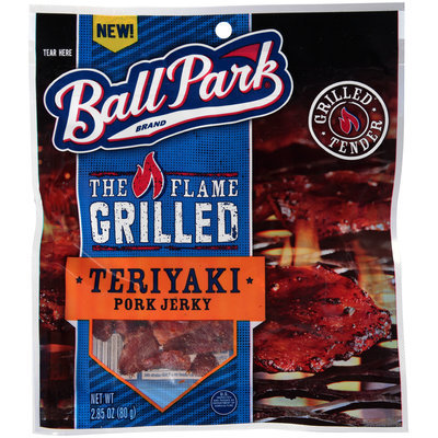 Ball Park® The Flame Grilled Teriyaki Pork Jerky 2.85 oz. Bag