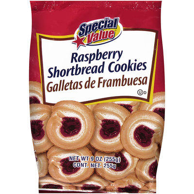 Special Value® Shortbread Cookies Raspberry 9 oz. Bag