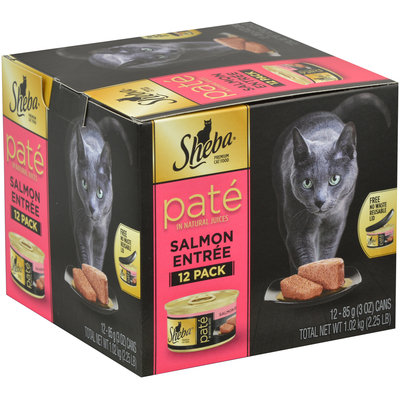 Sheba® Pate in Natural Juices Salmon Entree Cat Food 12-3 oz. Cans