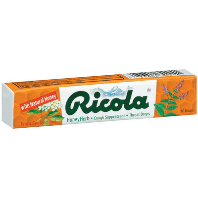 Ricola Honey Herb Cough Suppressant Throat Drops 10 Ct Pack