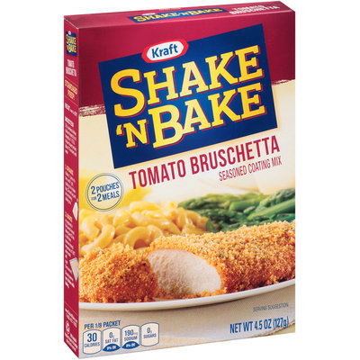 Kraft Shake 'n Bake Tomato Bruschetta Seasoned Coating Mix 4.5 oz. Box