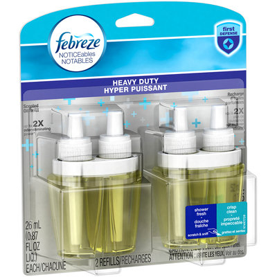 Noticeables Febreze NOTICEables Heavy Duty Crisp Clean Dual Oil Refills Air Freshener (2 Count, 1.75 Oz)