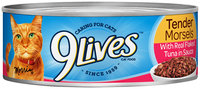 9Lives Tender Morsels with Real Flaked Tuna in Sauce Wet Cat Food, 5.5-Ounce Can (Pack of 24)