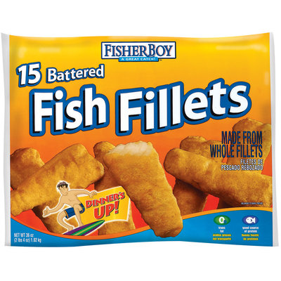 Fisher Boy Battered 36 Oz Fish Fillets 15 Ct Bag