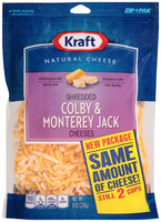 Kraft Shredded Colby & Monterey Jack Cheese 8 oz. ZIP-PAK®