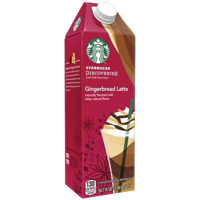 Starbucks Discoveries Gingerbread Latte Chilled Espresso Drink 50.7 fl. oz. Carton
