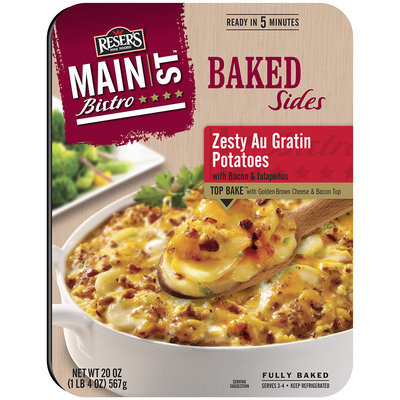 Reser's Fine Foods® Main St. Bistro™ Baked Sides Zesty Au Gratin Potatoes with Bacon & Jalapenos 20 oz. Tray
