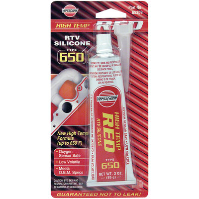 VersaChem® High Temp Red RTV Silicone Type 650 3 oz. Tube