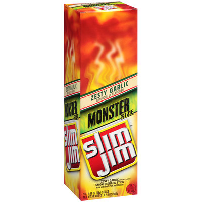 Slim Jim Monster Zesty Garlic sticks