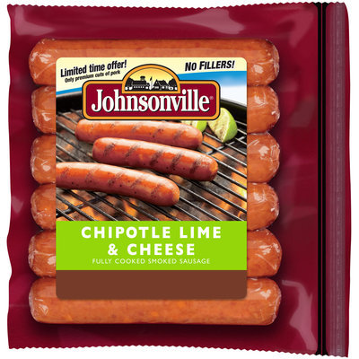 Johnsonville Chipotle Lime & Cheese Smoked Sausage 14oz zip pkg (101408)