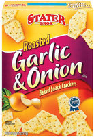 Stater Bros. Roasted Garlic & Onion Baked Snack Crackers 8 Oz Box