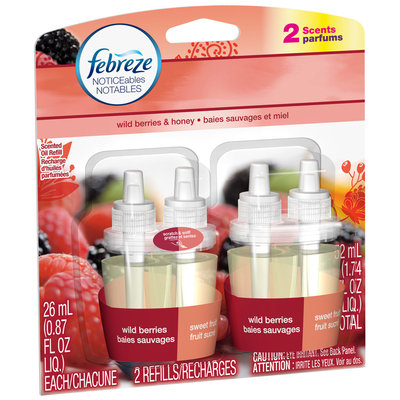 Febreze NOTICEables Wildberries & Honey Dual Scented Oil Refill Value Pack 2-0.87 fl. oz. Carded Pack