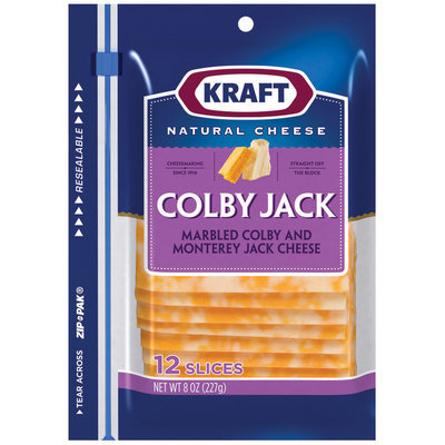 Kraft Colby Jack Cheese Slices 12 Ct
