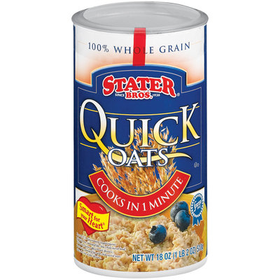 Stater Bros. Quick Oats Oatmeal 18 Oz Canister