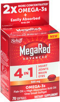 Schiff® MegaRed® Advanced 4 in 1 Omega-3s Fish Oil + High Absorption Krill Oil Extra Strength 500mg Softgels