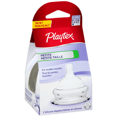 Playtex® Petite 0-3m+ Slow Flow Silicone Nipples 2 ct. Peg