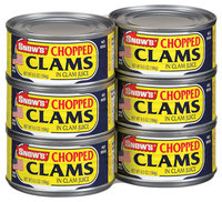 Snow's Chopped In Clam Juice 6 Ct Clams 6.5 Oz Cans
