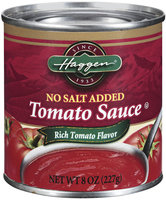 Haggen No Salt Added Tomato Sauce 8 Oz Can
