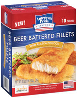 American Pride® Beer Battered Wild Alaska Pollock Fillets 10 ct Box