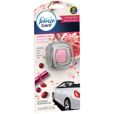Car Febreze CAR Vent Clips Cranberry Cheer Air Freshener (1 Count, 0.06 Oz)