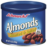 Schnucks Roasted & Salted Almonds 9 Oz Canister