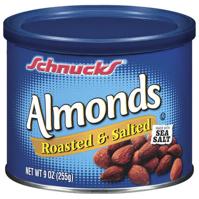 Schnucks Roasted & Salted Almonds 9 Oz Canister