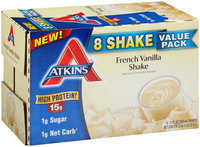 Atkins® French Vanilla Shakes 8-11 fl. oz. Aseptic Cartons