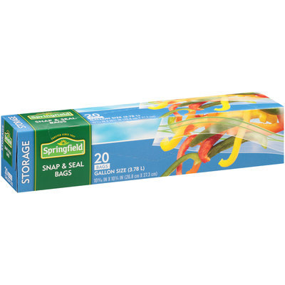Springfield® Snap & Seal Gallon Size Storage Bags 20 ct Box