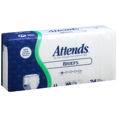 BR20 Attends® Poly Briefs Medium, 24 count