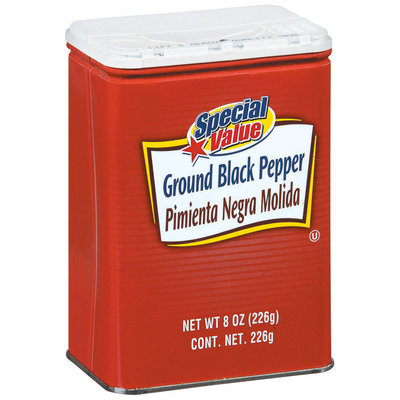 Special Value Ground Black Pepper 8 Oz Shaker