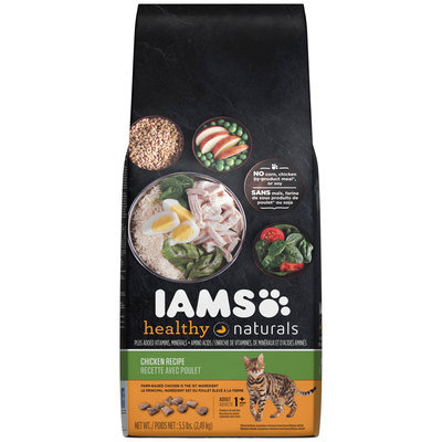 Iams Healthy Naturals Chicken Recipe Adult 1+ Years Premium Cat Food 5.5 lbs. Bag