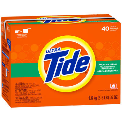 Tide Ultra Mountain Spring Scent Powder Laundry Detergent 56 oz. Box