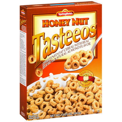 Springfield® Honey Nut Tasteeos® Brand Sweetened Oat Cereal With Real Honey & Natural Almond Flavor 12.25 oz Box