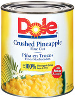 Dole Crushed Fine Cut In 100% Juice Pineapple