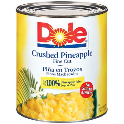 Dole Crushed Fine Cut In 100% Juice Pineapple