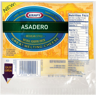 Kraft Natural Cheese Asadero Melting Cheese 12 Oz Well