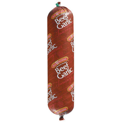 Summer Sausage 24 Oz Hand Tied Beef Garlic Summer Sausage 1350