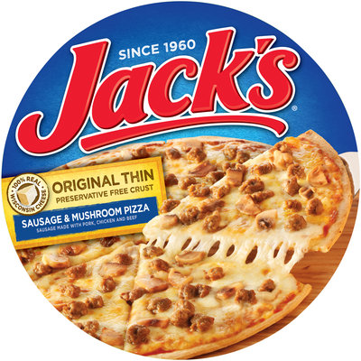 JACK'S Original Thin Crust Sausage & Mushroom Pizza 17.1 oz.